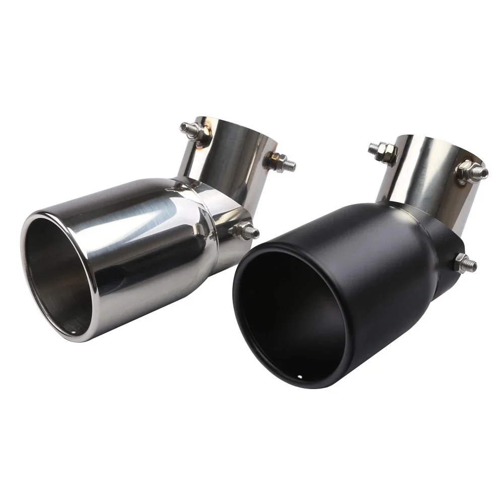 RVS Uitlaat Tip 63mm/3.5 "89mm Verstelbare Universele Fit voor Auto SUV Enkele Rolrand Uitlaatpijp Tip met Bolt-On - afbeelding 2