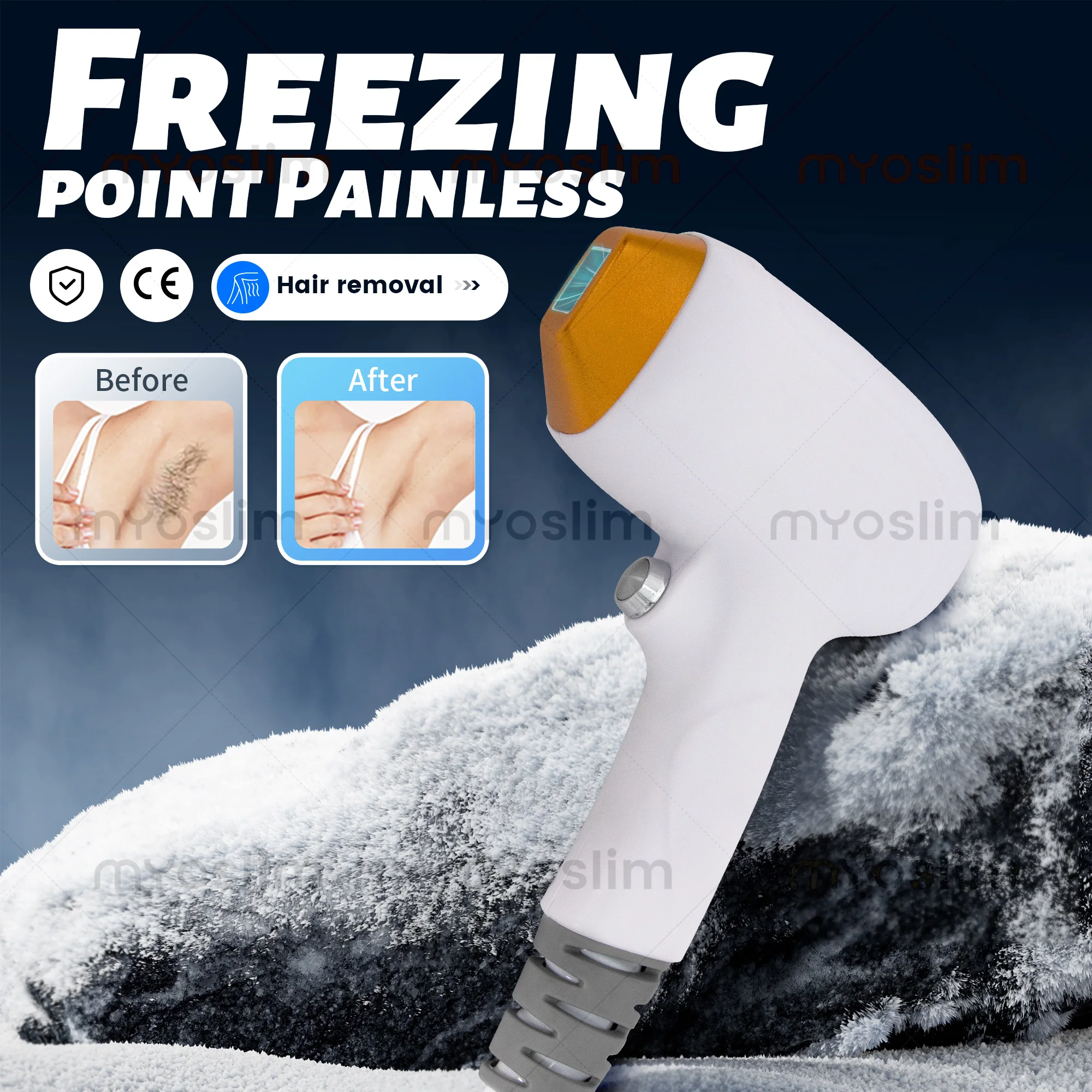 

Salon Professional Laser Epilator Ice Titanium Permanent Hair Removal Device 3 Wavelengths Diode Laser Remove Hair Machine.