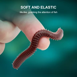 ESFISHING Silicone Worm Lure Sand worm 75mm 20pcs lombrico per la Pesca in acqua salata e Pesca d'acqua dolce esche in plastica morbida