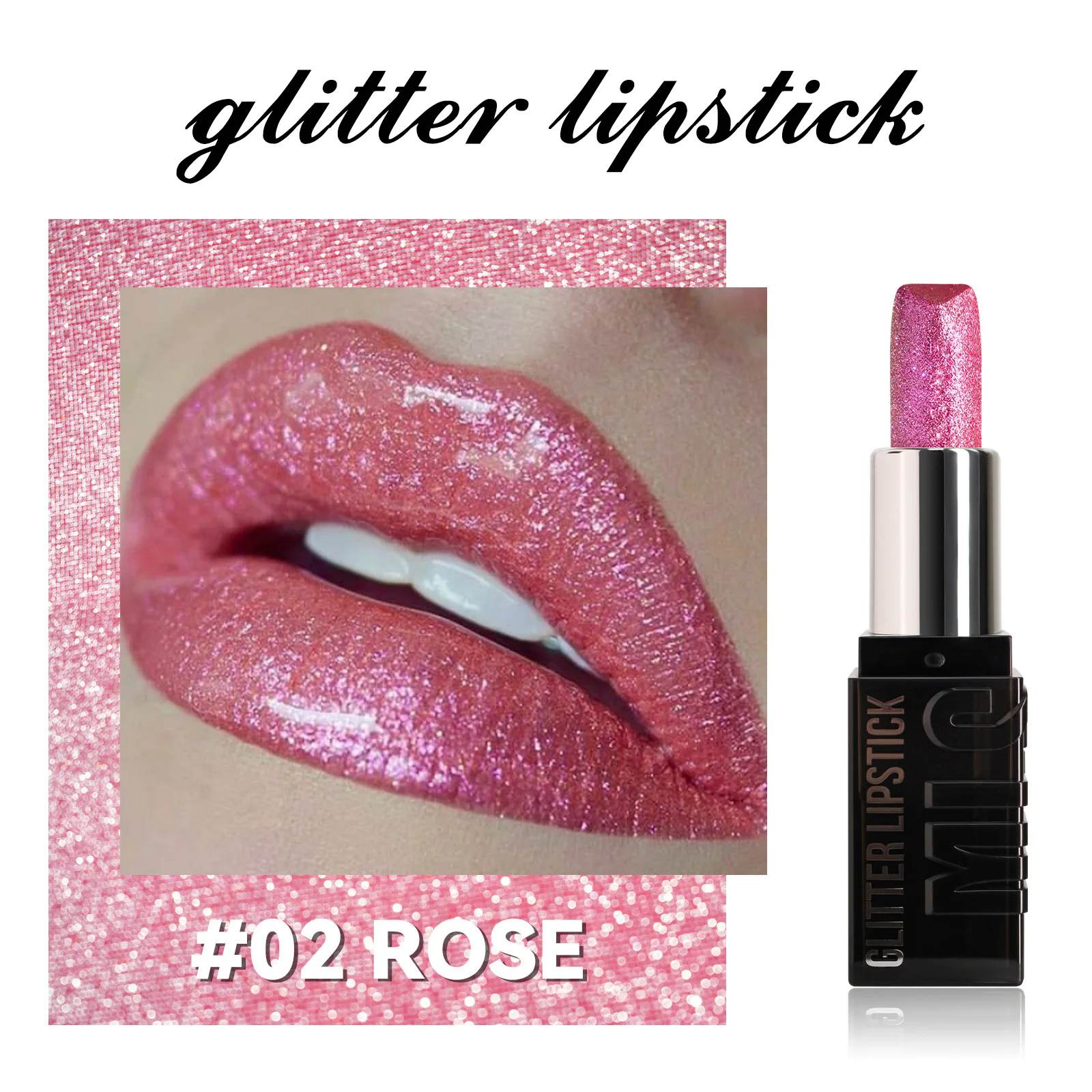 MLSMILE Diamond Shimmer Rouge à lèvres : rouge à lèvres hydratant longue durée à infusion de perles métalliques avec formule sans transfert