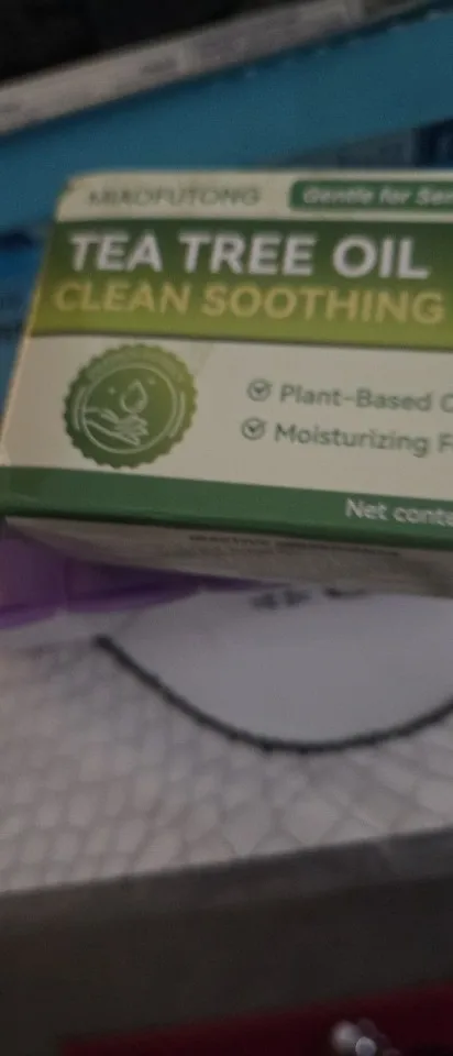 Tea Tree Oil Soap Bar for Men Women Natural Plant Extract Handmade Soap Deep Cleansing Soothing for Dry Skin Exfoliate Skin Care photo review