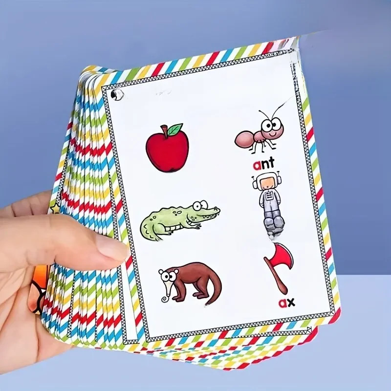 1/2 pièces anglais 26 lettres Alphabet phonique poche cartes Flash apprentissage éducatif précoce anglais mot jouets