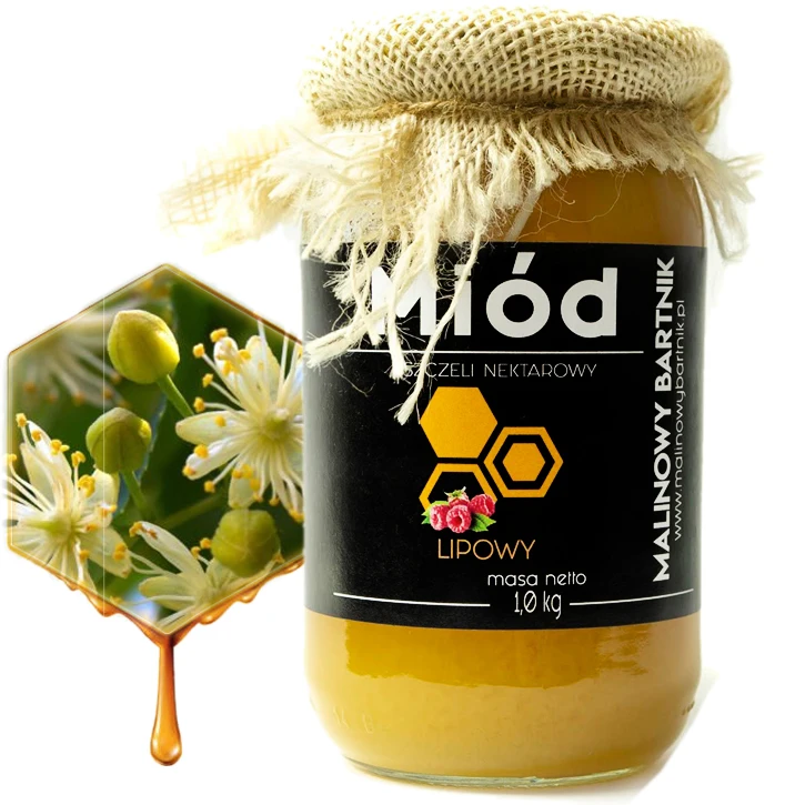 MIÓD LIPOWY - 1 KG 1000G - Polska Pasieka - Wspaniały SMAK