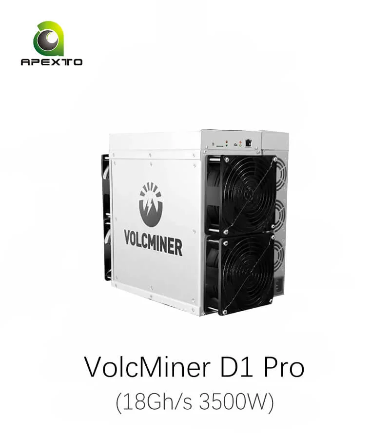 

BUY 5 GET 3 FREE VOLCMINER D1 Pro 18Gh/s 3500W Litecoin Dogecoin Bells Miner