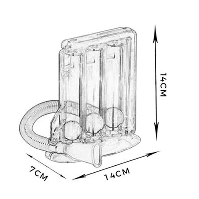 3 Balls Breathing Exerciser Lung Function Improve Trainer Respiratory Spirometry