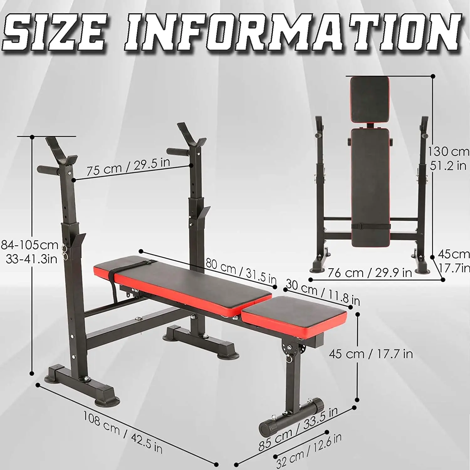 600lbs Zestaw ławek do ćwiczeń 6 w 1 ze stojakiem do przysiadów Regulowana ławka treningowa z rozwijaczem nóg Preacher Curl Rack Fitness Strength T