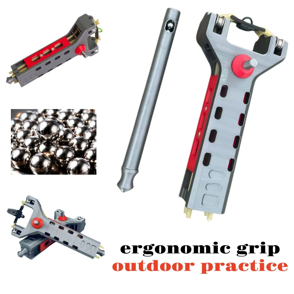3D Auto‑Loading Steel Ball Slingshot for Adults Rubber Band Catapult Outdoor Sports Shooting Competition Practice Accessories