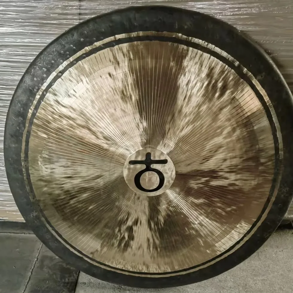 Handmade Planetary 80cm Chau Gong, Saturn Symbol Gong for Sound Healing, Yoga Meditation, Sound Bath Therapy