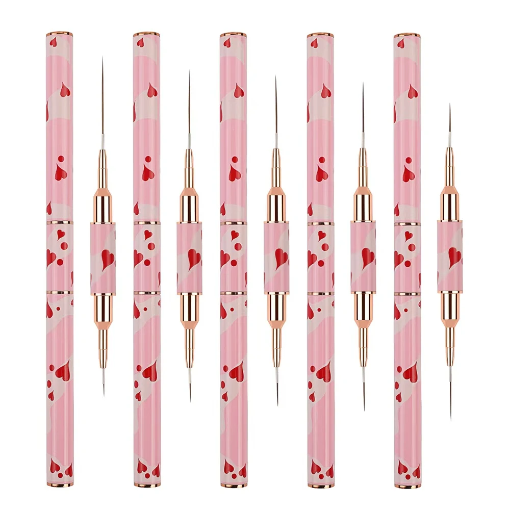 

5 шт., ручка для дизайна ногтей, ручка для рисования своими руками, маникюрный металлический стержень, УФ-гель, кисть для рисования ногтей для дизайна ногтей, набор инструментов для рисования ногтей