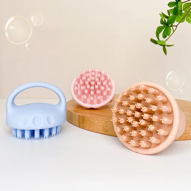 

Массажер для кожи головы, щетка для шампуня, мягкая силиконовая щетка для мытья волос, расческа для массажа тела, щетка для шампуня, чистая расческа для спа-массажа кожи головы