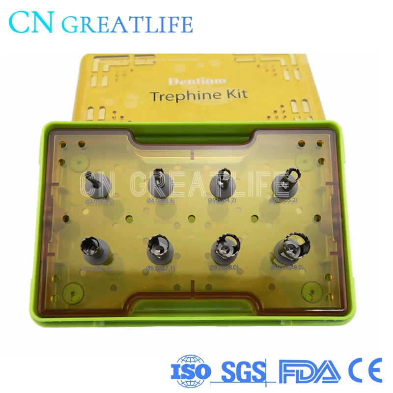 Dentium Dental Implant Trephine Burs Kit Xit Bone Remover Dentium Kit Trephine Kit Dental