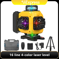16 Line 4-Color Laser Multifunctional Construction Site Level Self Leveling 360 Horizontal And Vertical Laser Multi Beam Level