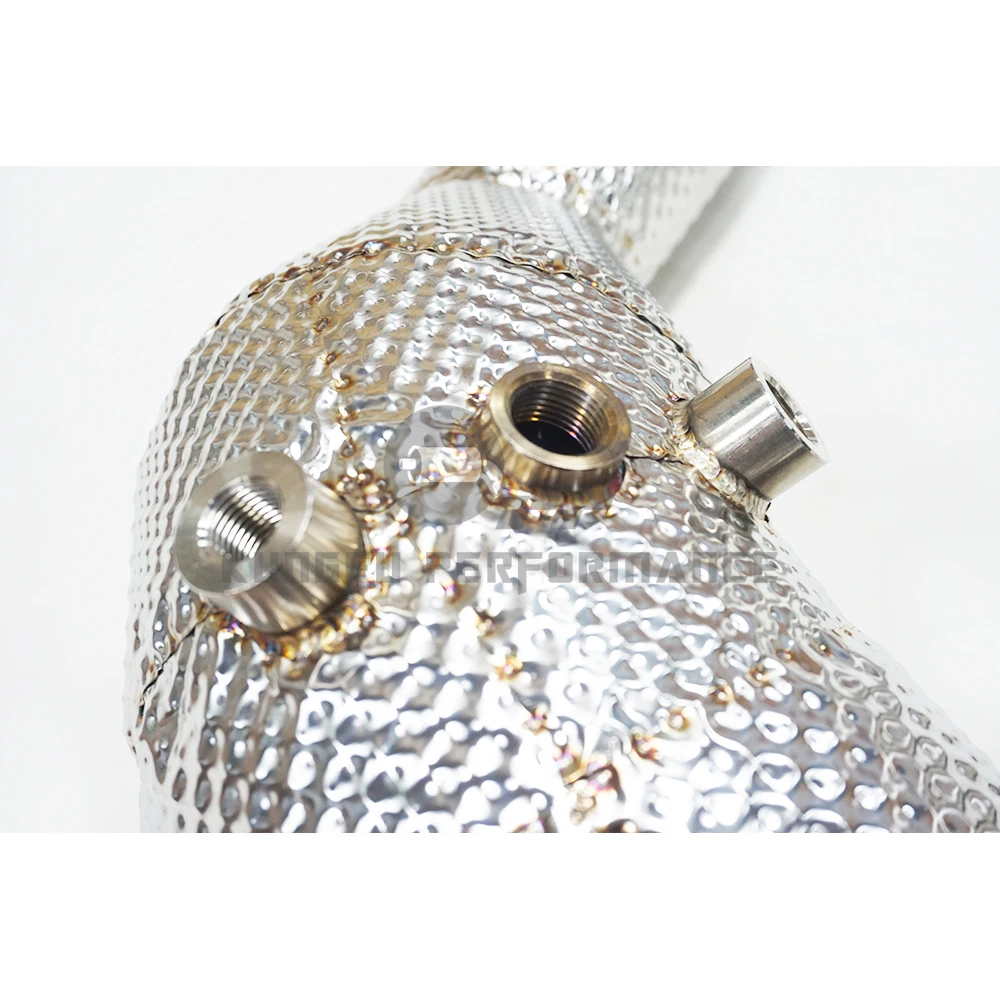 KUNGFU PERFORMANCE Bajante Decat AU DI RS7 RS6 C8 4.0T de acero inoxidable de 1,5 mm de espesor con protector térmico 2019+