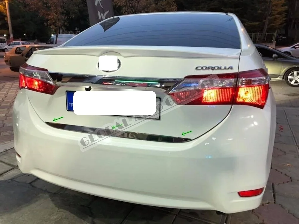 Garniture de coffre de hayon chromé pour Toyota Corolla 2013 – 2021, corps de tours inférieur, accessoire automobile, diffuseur Spilitter, style de voiture