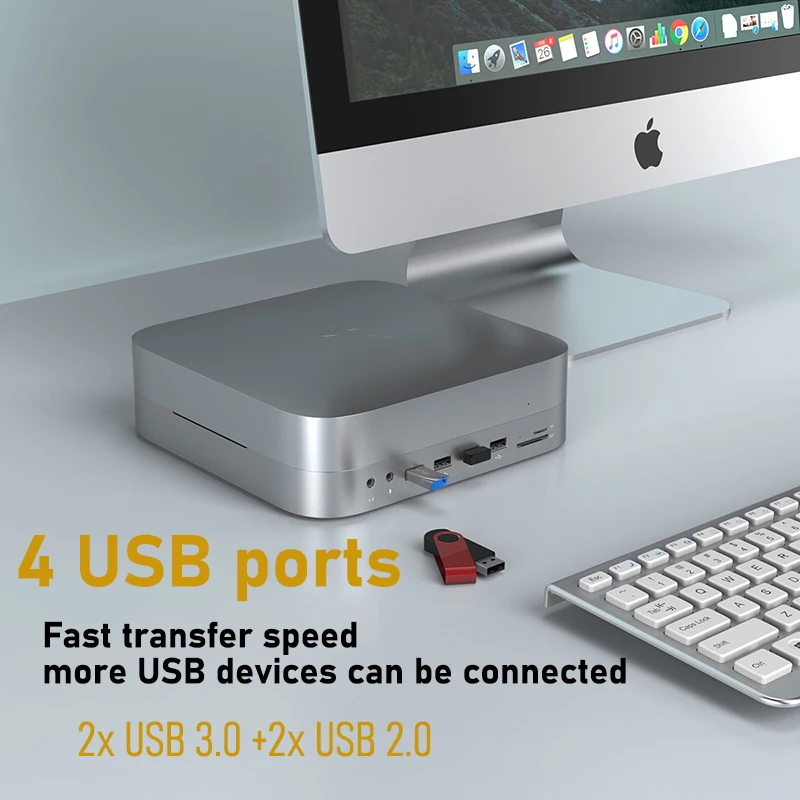 Imagem -06 - Hub Ssd Usb c Dock hd Vga Disco Rígido Docking Station com Caixa Hdd Acessórios para Laptop para Apple Mac Mini Macbook Pro Air 12 em