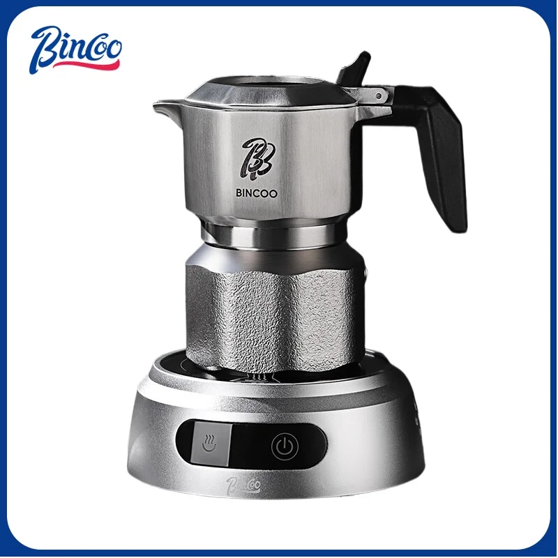 Bincoo Ba Van Stainless Steel Mocha Espresso Latte Stovetop Coffee Maker Filter Mocha Coffee Pot Kitchen Teapot for Ground Coffe