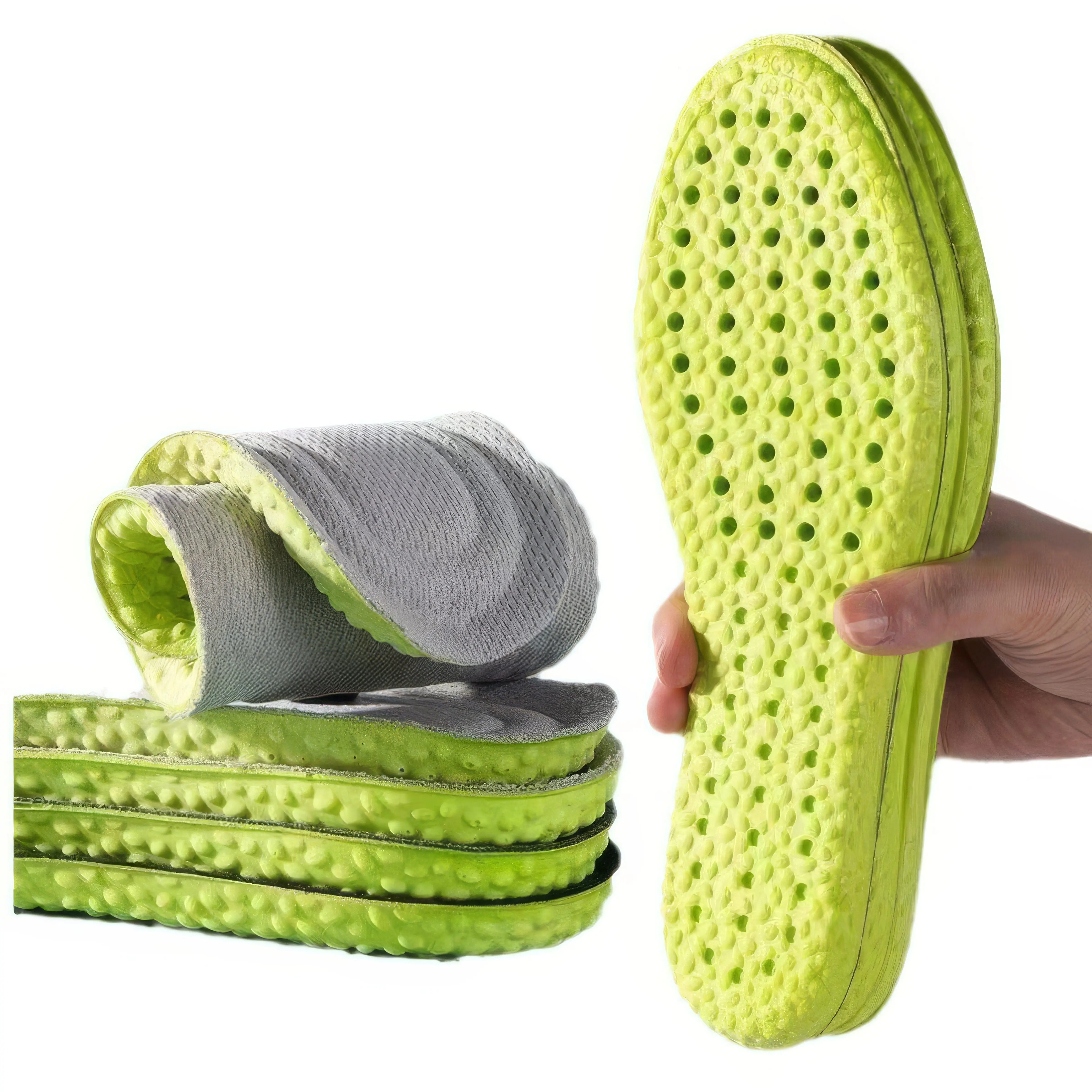 12 زوجًا من النعال الإسفنجية الخضراء القابلة للتنفس، للجنسين، خفيفة الوزن وغير قابلة للاعب، مناسبة للرياضة واللياقة البدنية