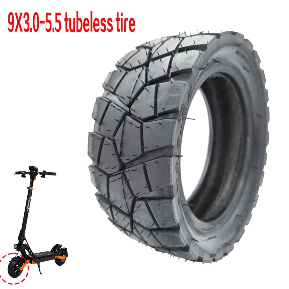

1Pcs 9X3.0-5.5 Vacuum Tyres Tubeless Tire Front Wheel Thick Wear-resistant Tyre for KuKirin G2 Pro Electric Scooter Parts