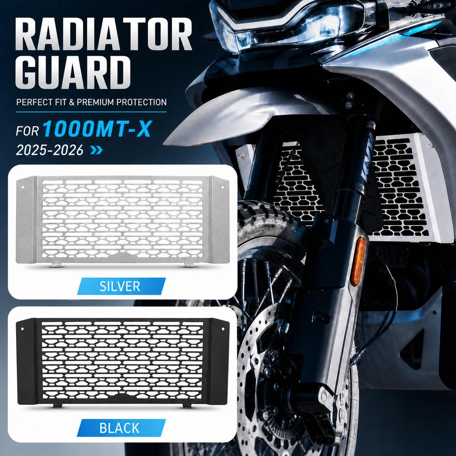 Motorcycle Radiator Guard For 1000 MT-X 2027 2026 CF-MOTO 1000MTX 2025 Water Tank Grille Cooler Net Protector Cover Shield Kit