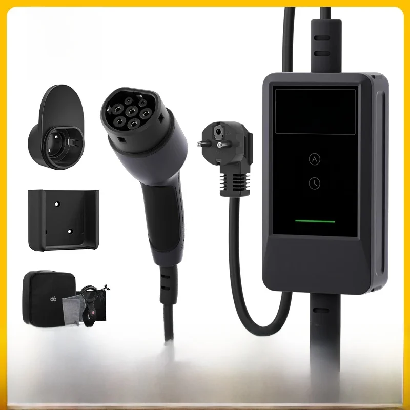 dé 3.7kW Type 2 Elektrische Voertuigoplader LED-scherm 16A IP66 Waterdicht 1.5X Snelle Draagbare EV-oplader 7m 10m 15m 20m 25m kabel - afbeelding 2
