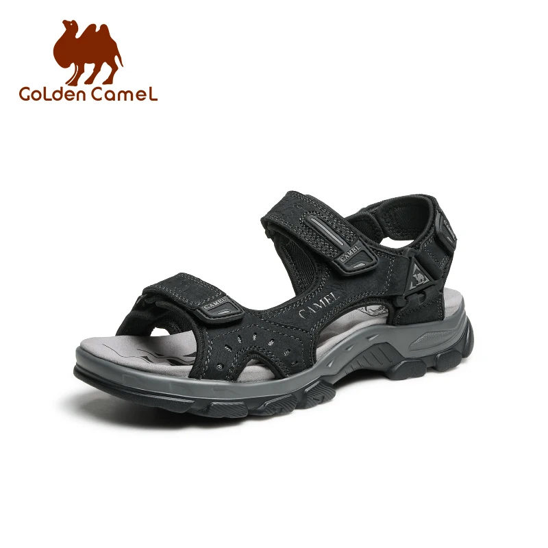 GOLDEN CAMEL Men\'s Summer Hiking Sandals Summer 2023 Breathable Male Shoes Non-slip Sandal Beach Shoes for Men Slippers Platform