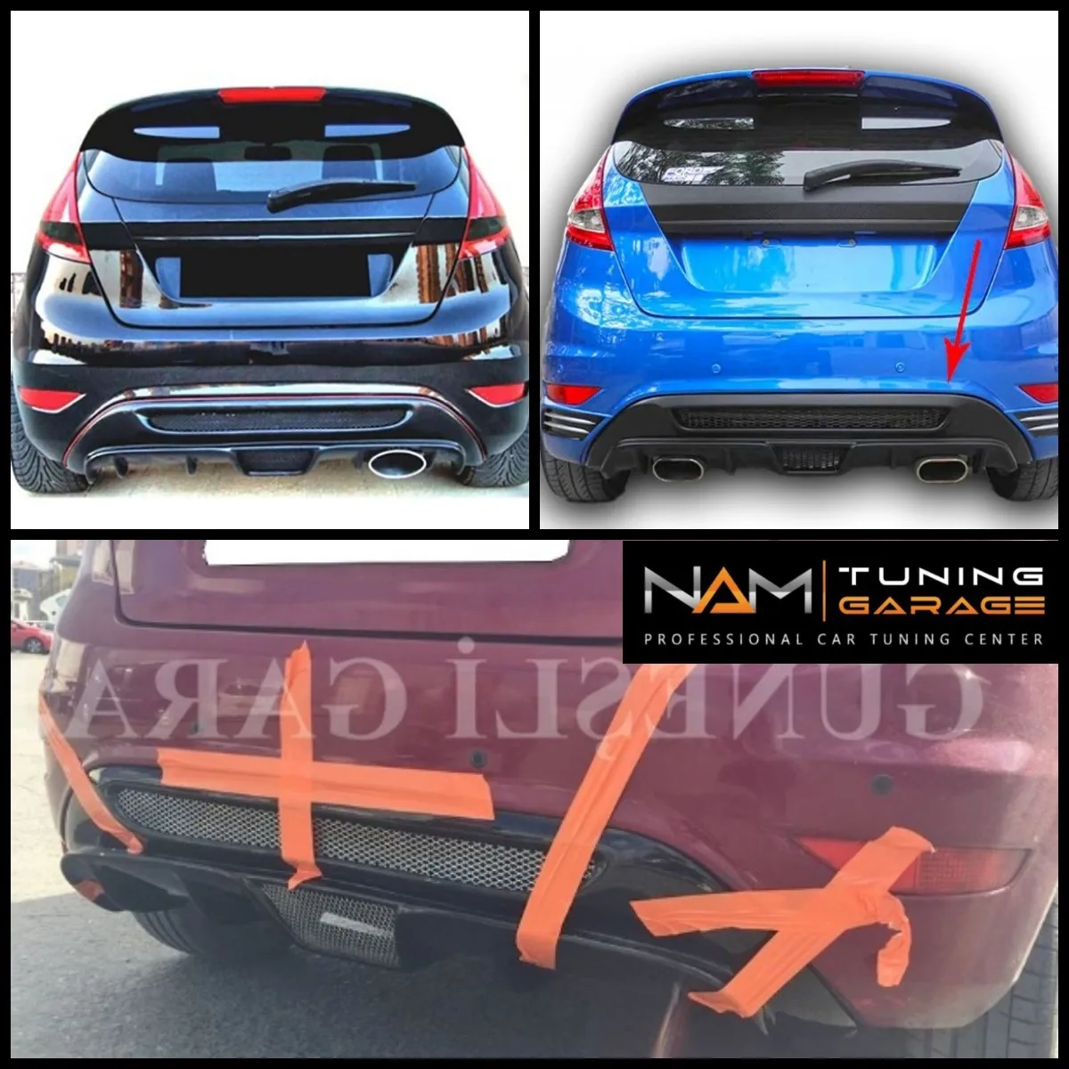 

Car Rear Bumper Lip Diffuser Spoiler Rear Side Splitters Flaps For Ford Fiesta 2008-2017 Flaps Protector Chassis Spoiler Bodykit