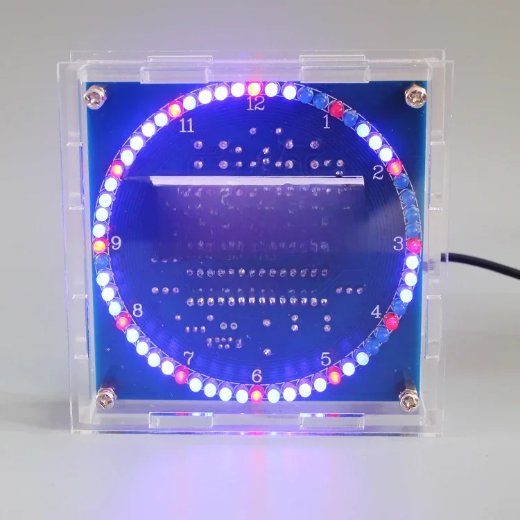 DIY obrotowy cyfrowy moduł wyświetlacza LED Alarm elektroniczny zestaw zegara cyfrowego 51 SCM tablica edukacyjna 5V DS1302 — zdjęcie 2