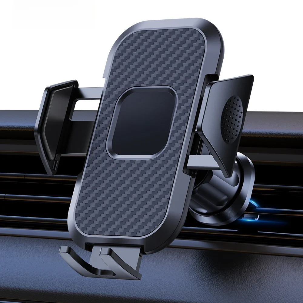 Suporte do telefone universal de bloqueio automático, montagem do carro, suporte com clipe de
