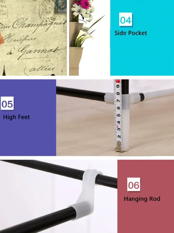 CLOSET PEGABLE R07, R87 Armario plegable de tela no tejida Simple, armario de almacenamiento de ropa de dormitorio