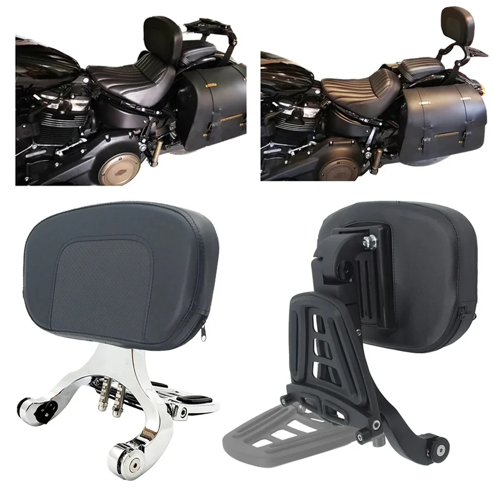 Czarne oparcie siedzenia wielofunkcyjne oparcie pasażera kierowcy dla Harley Dyna Softail Breakout Sportster 1200 Touring Road King — zdjęcie 2