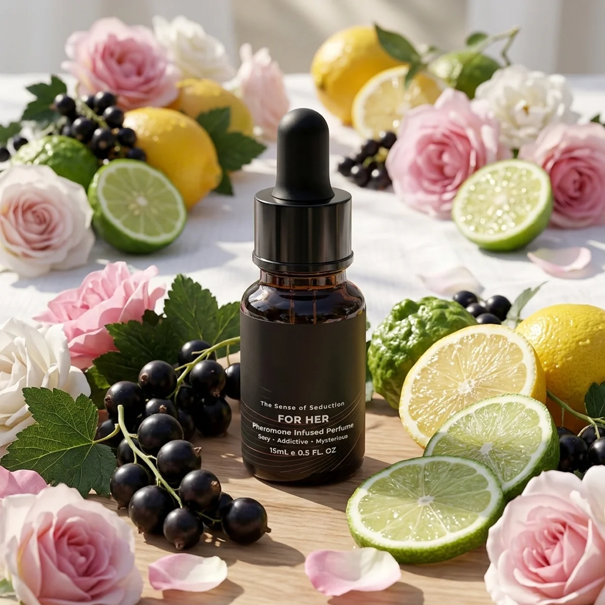 Pheromone Perfume for Women 15ml Long Lasting Jasmine Rose Floral Fragrance Vegan Cruelty Free Travel Size