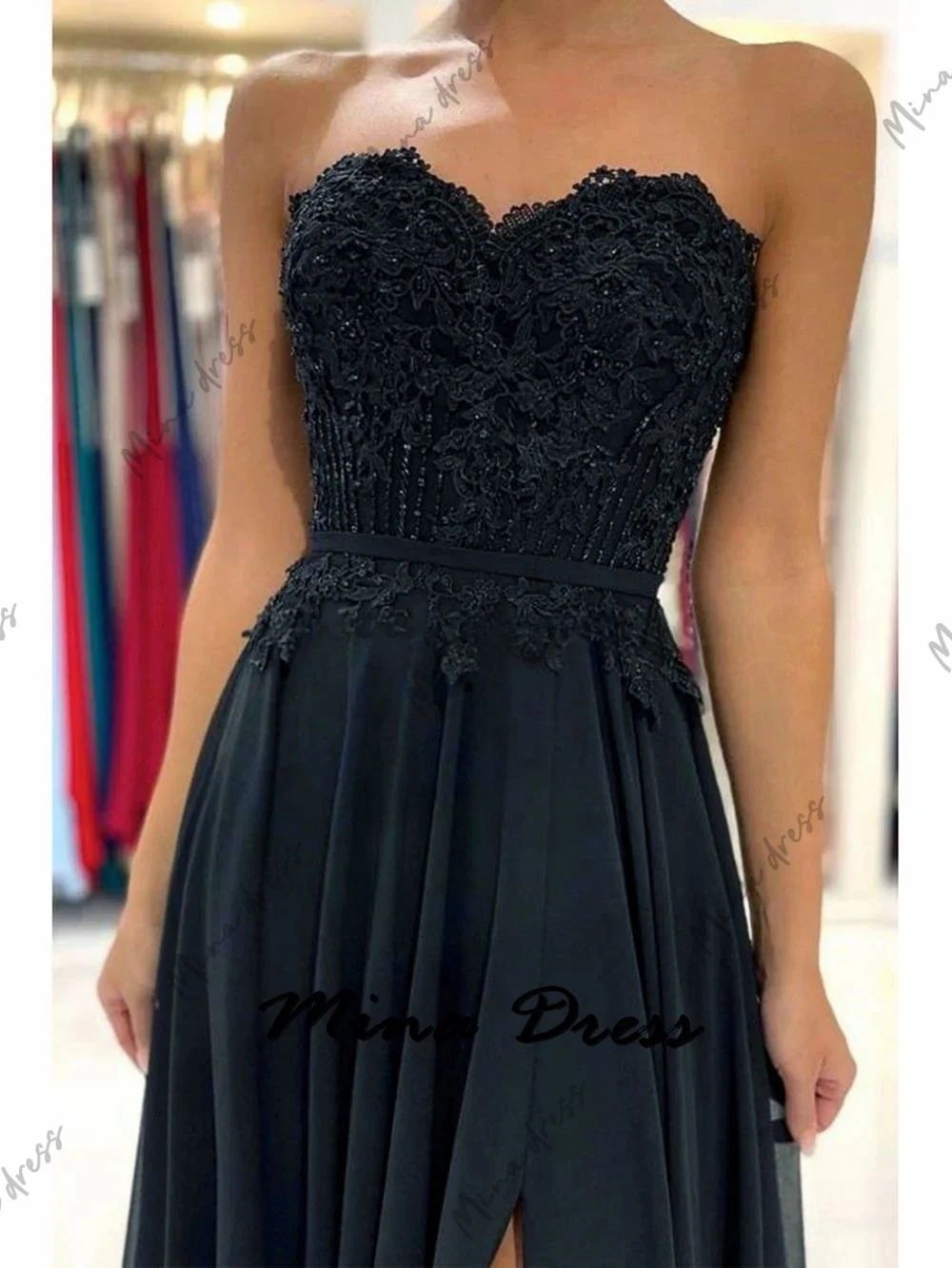 Mina Customized Elegant and Chic Women\'s Evening Dress Formal Occasion Wear Side Slits Special Occasion Dresses Ball Gowns Prom