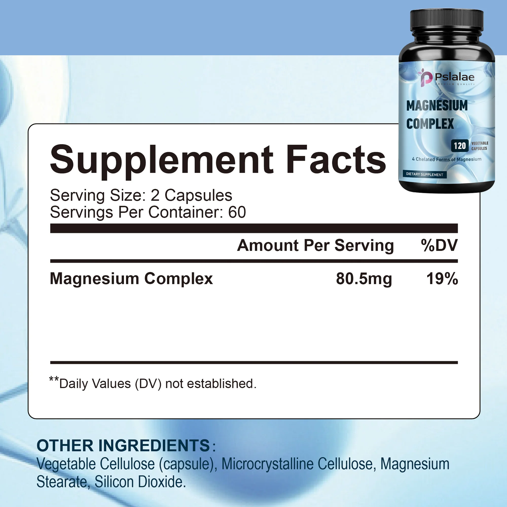 Magnesium Complex - Bone, Muscle & Heart Health, Sleep Support, Stress & Anxiety Relief - 120 Capsules