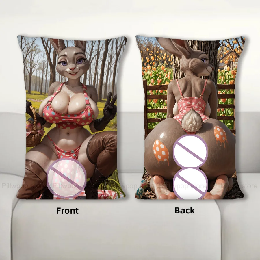 

Dakimakura Anime Hare Futa Body Pillow Cover Sofa Cushion Double-side Print Throw Pillow Case 40X60cm