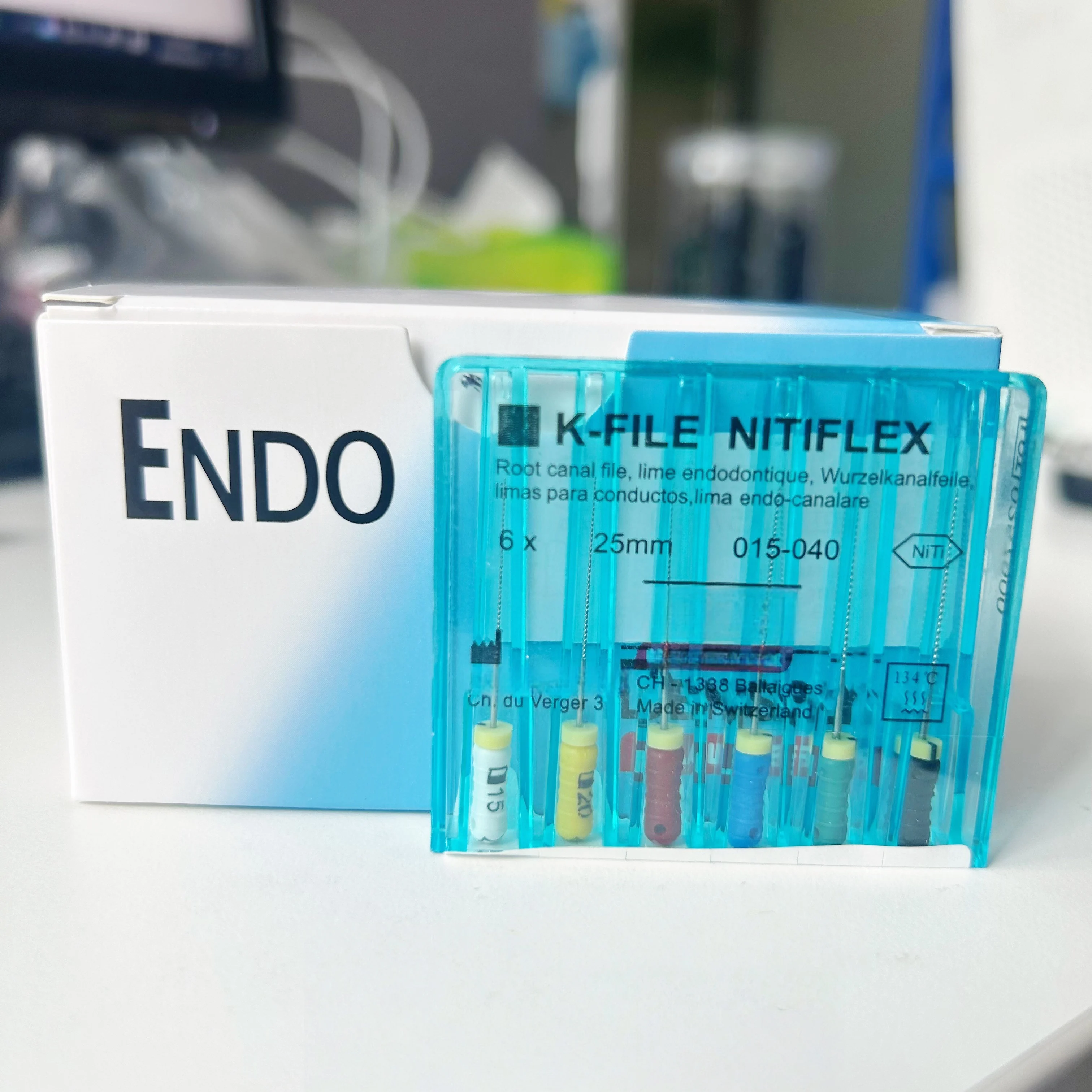 10 paquetes/caja Dental K-FILE NiTi Flexible 21/25/31mm endo raíz Canal K archivos uso manual endodoncia níquel titanio suministros de dentista