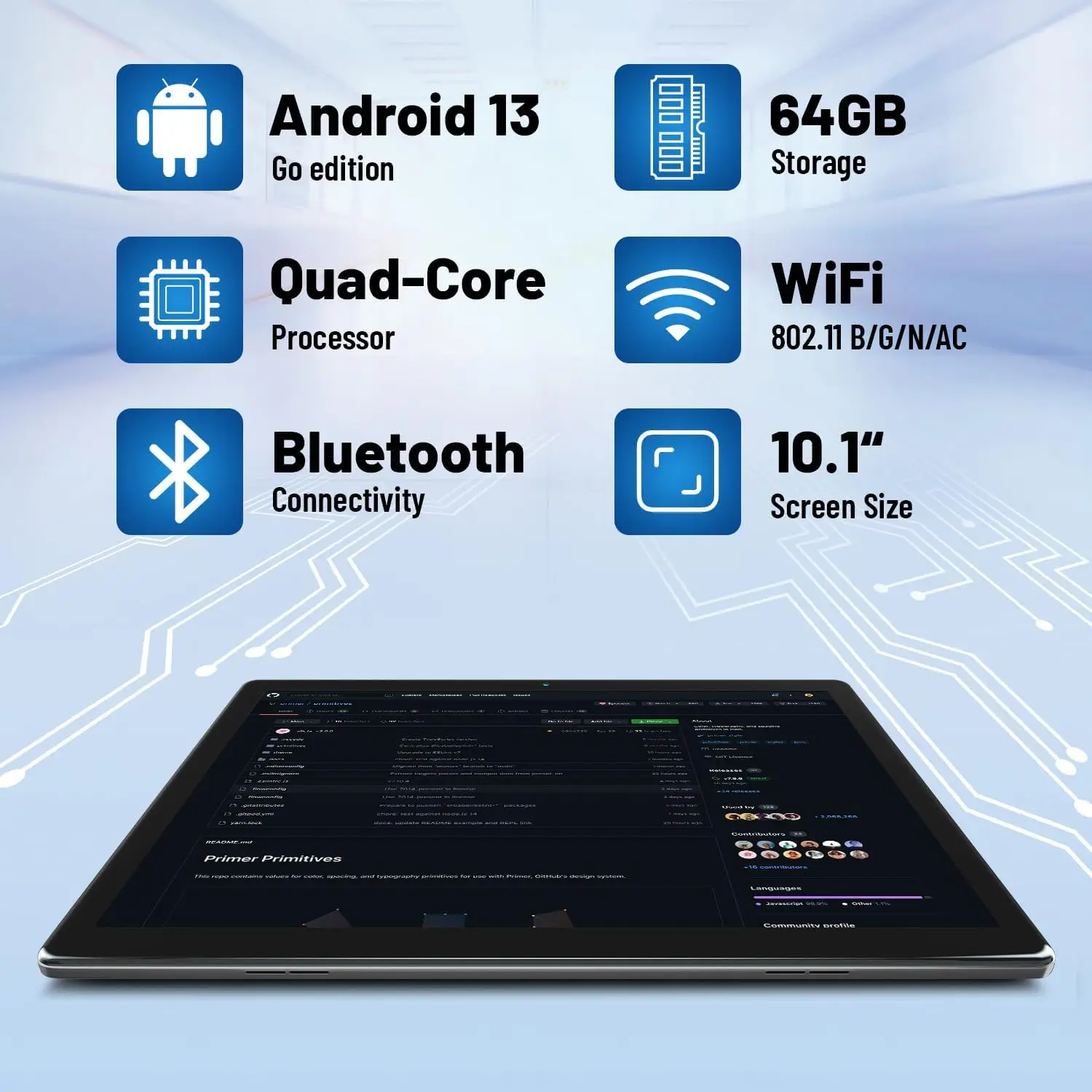 AEEZO MB1001 10 นิ้วแท็บเล็ตAndroid 13 6GB RAM 64GB ROM 128GBขยายได้ 5000MAhแบตเตอรี่HDจอแสดงผลIPS Dualกล้องแท็บเล็ตPC