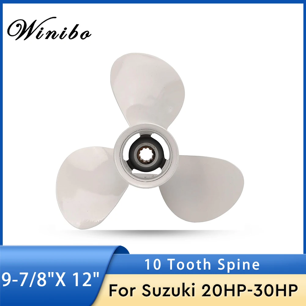 

Boat Propeller 9-7/8“x12” F for Yamaha Marine Outboard Motor 20HP 25HP 30HP 10 Tooth Spine 3 Blades OEM No.664-45954-00-EL