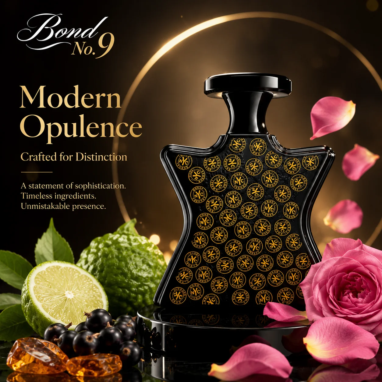 Bond No.9 New York Wall Street Perfume Eau De Parfum 100ml for Men Long Lasting Luxury Niche Fragrance Spray Fresh Citrus Blackcurrant Rose Oud Amber Musk Woody Scent Daily Wear Travel Gift view 8