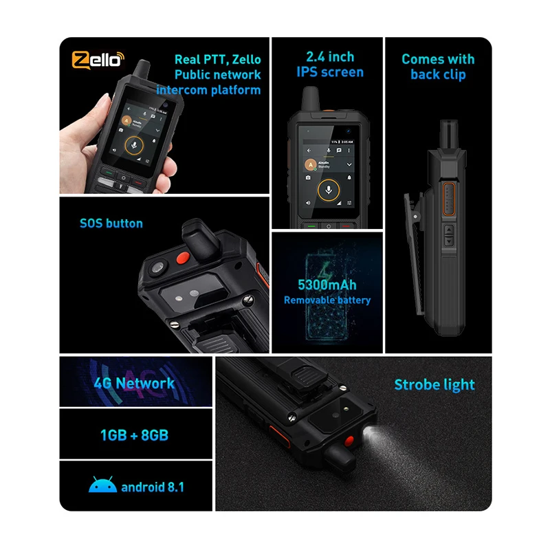 F3 4g global-ptt zello POC walkie talkie long range profesional ptt mobile phones  GPS smart two way radio communication