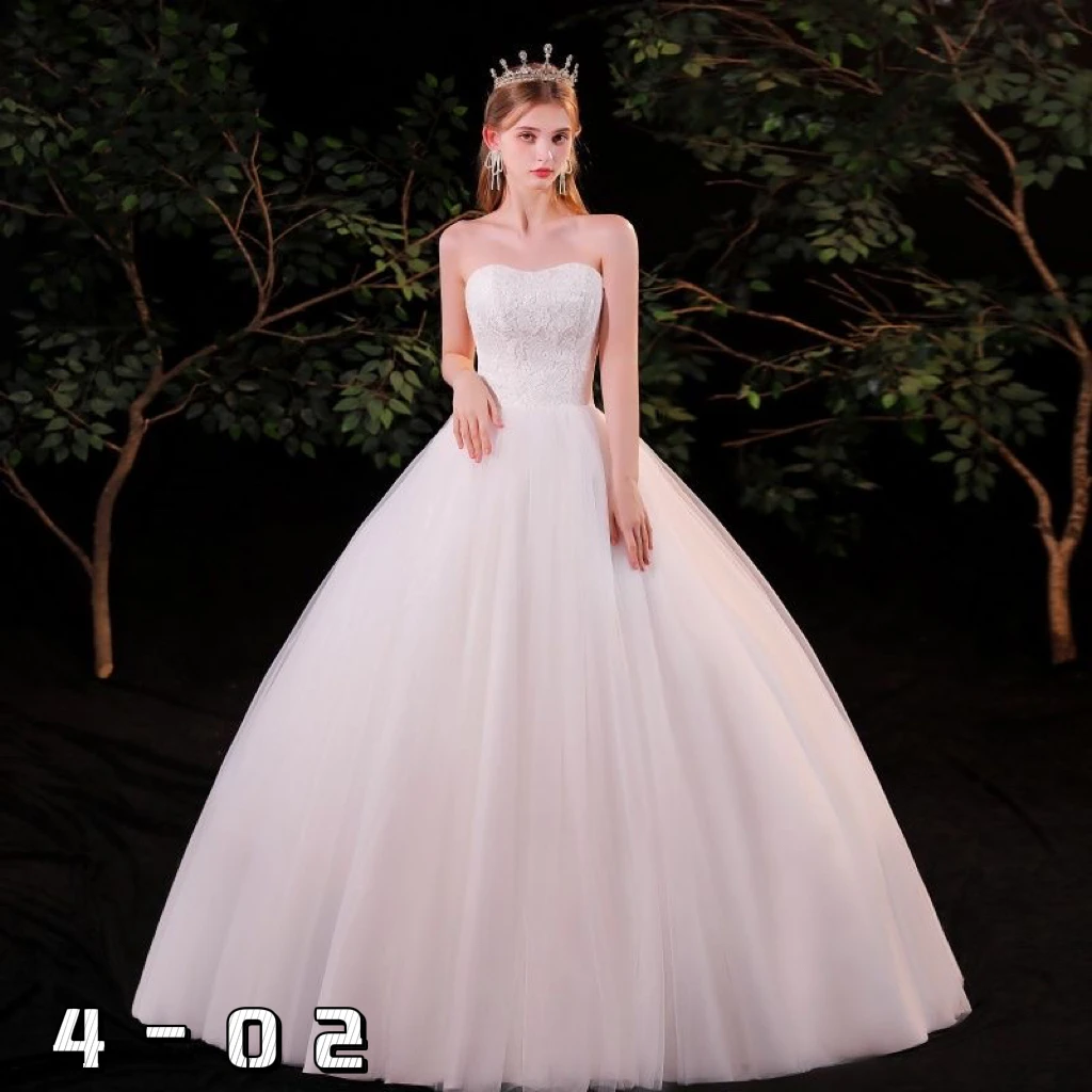 

Bridal Wedding Tube Top Lace Simple Princess Forest Style Super Fairy Luxurious Temperament