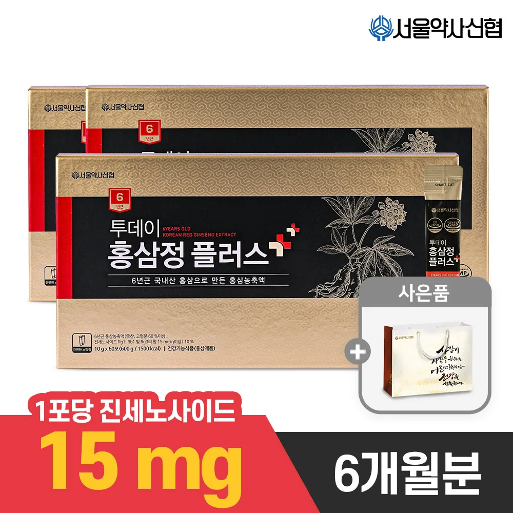 Seoul Pharma New Cooperatives Jinenoside 15mg 6 years old Today Red SamJung Plus 10g 60 Po 3 sets