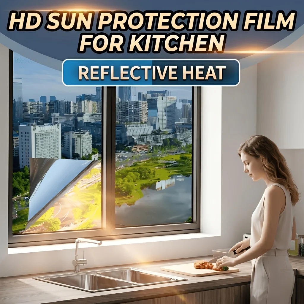 Anti Glare Window Film Roll Privacy Static Cling Removable Sun Block Heat Block UV Block for Home Office Car Window