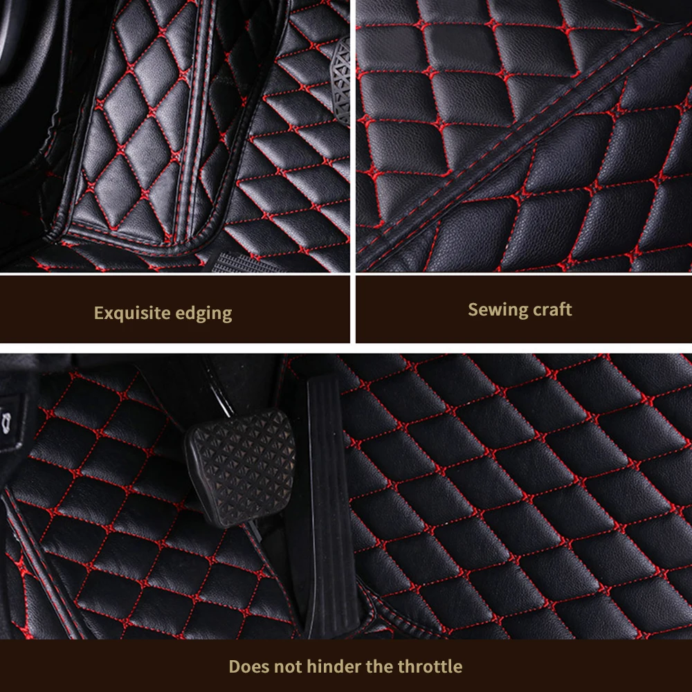 Leather Car Floor Mats For Chevrolet Tahoe 2007 2008 2009 2010 2011 -2014 Custom Luxury Foot Pads Rugs Auto Interior Accessories