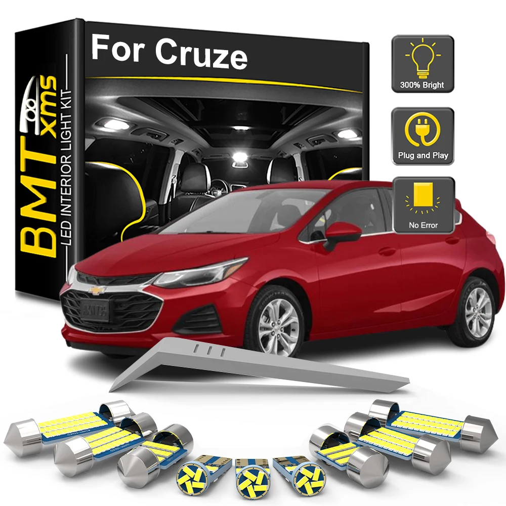 

BMTxms For Chevrolet Chevy Cruze 20112012 2013 2014 2015 2016 2017 2018 Car LED Interior Light Bulb Kit Dome Trunk Vehicle Lamp