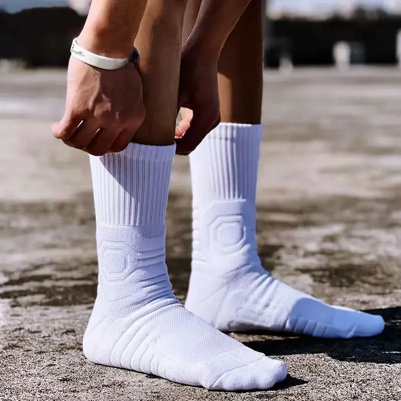 Wysokiej jakości hurtowe skarpetki na zamówienie Logo wydajności Skarpetki Uchwyt piłkarski Koszykówka Skarpety sportowe męskie — zdjęcie 2