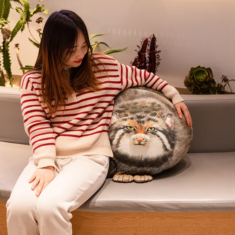 Almohada De Peluche Gato Kawaii – Suave Felpa Con Expresión De Humor, Decorativa Y Acompañante Para Niños Y Adultos