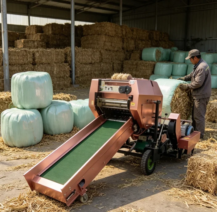 Silage Baler Wrapping Machine Fast Baling Speed 13‑19s Per Bale Alfalfa Grass Corn Stalk Machinery For Commercial Breeding Farm