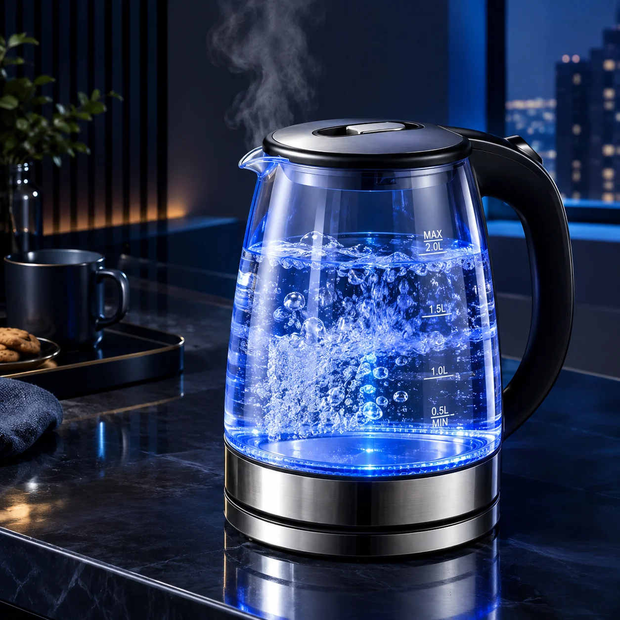 2-Liter Glass Water Pitcher With A Leak-Proof Lid And A Wide Mouth For Easy Filling And Cleaning
