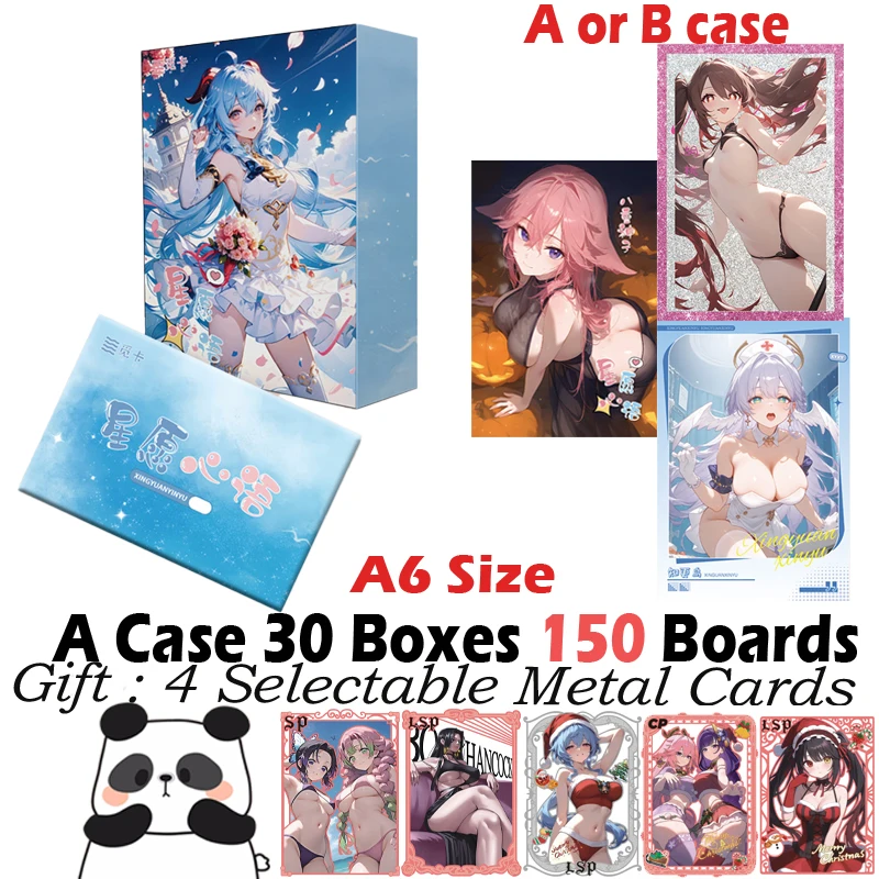 New A6 Size Goddess Card Star Wish Heart Language Board Doujin Booster Box Hobby Game Card Spicy Rare Card LSP SSP SSR Toy Gifts