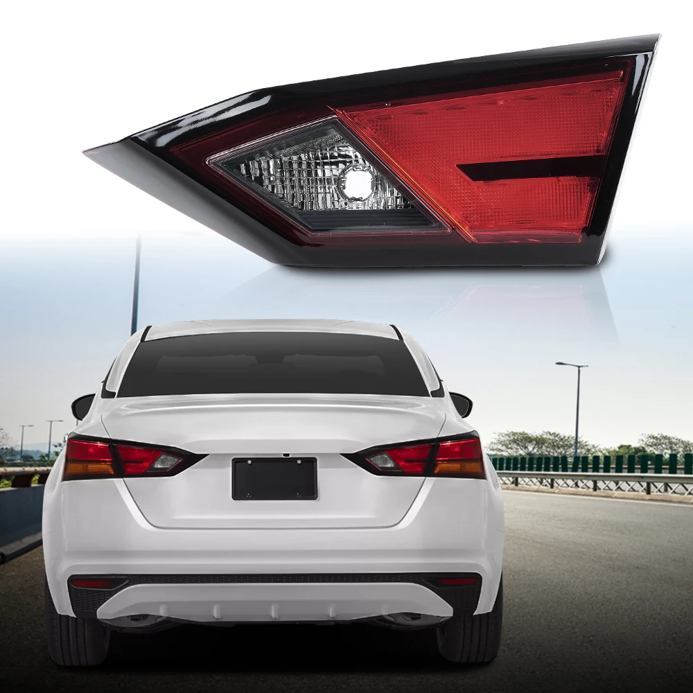 

12V Tail Light Fit for 2019-2022 Nissan Altima Inner Lamp Passenger Right Side 265456Ca0A Halogen Red/Amber Lens Black Housing